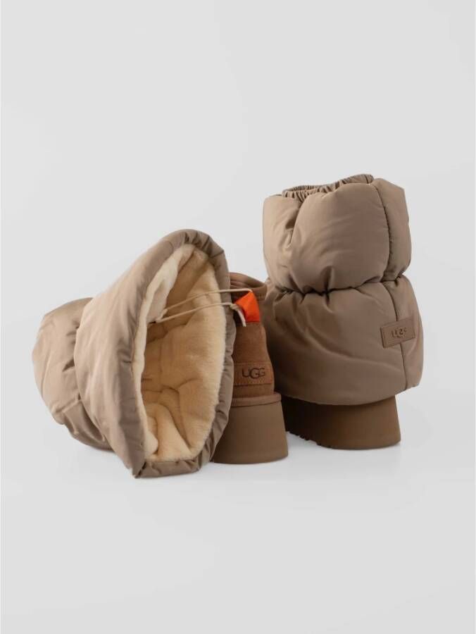 Ugg Omkeerbare Puffer Jas Brown Dames