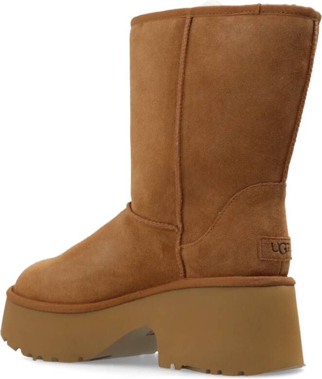 Ugg Platformlaarzen Klassiek Kort Nieuwe Hoogtes Beige Dames