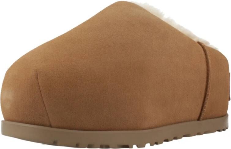 Ugg Pumped Slide Slippers Brown Dames