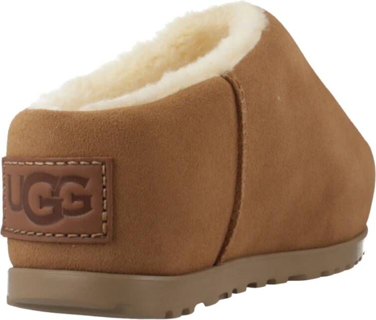 Ugg Pumped Slide Slippers Brown Dames