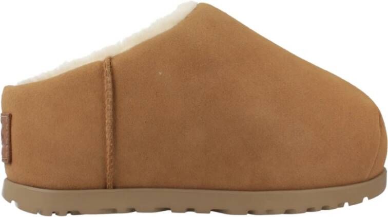 Ugg Pumped Slide Slippers Brown Dames