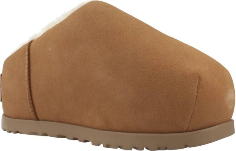 Ugg Pumped Slide Slippers Brown Dames