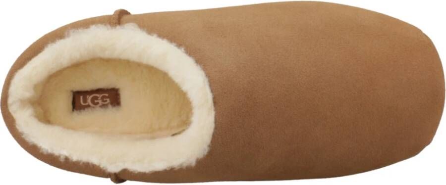 Ugg Pumped Slide Slippers Brown Dames