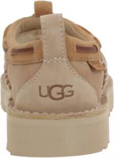 Ugg Sand Suede Slipper met Knotted Detail Beige Dames