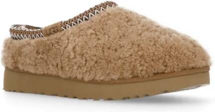 Ugg Schapenvacht Pantoffels met Borduurwerk Brown Dames