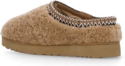 Ugg Schapenvacht Pantoffels met Borduurwerk Brown Dames