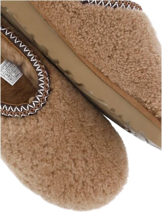 Ugg Schapenvacht Pantoffels met Borduurwerk Brown Dames