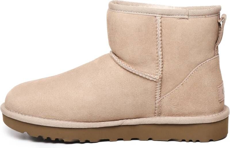 Ugg Schapenvacht Suède Laarzen Zandkleur Beige Dames