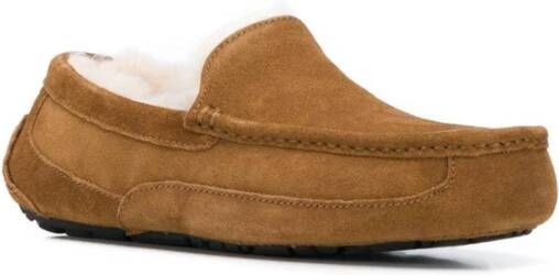 Ugg Shearling Gevoerde Loafers Kastanje Suède Brown Heren