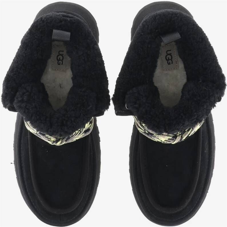 Ugg Shearling Veterschoenen met Verhoogde Zool Black Dames