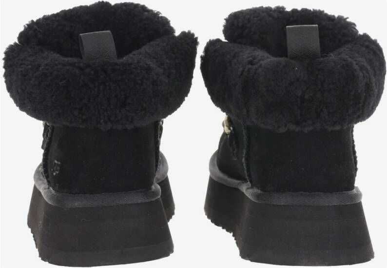 Ugg Shearling Veterschoenen met Verhoogde Zool Black Dames