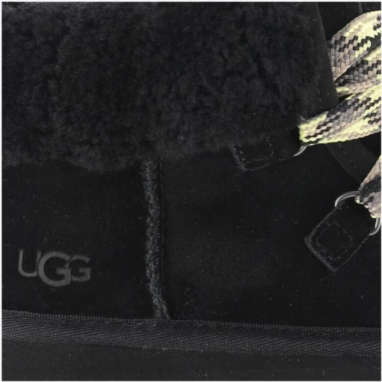 Ugg Shearling Veterschoenen met Verhoogde Zool Black Dames