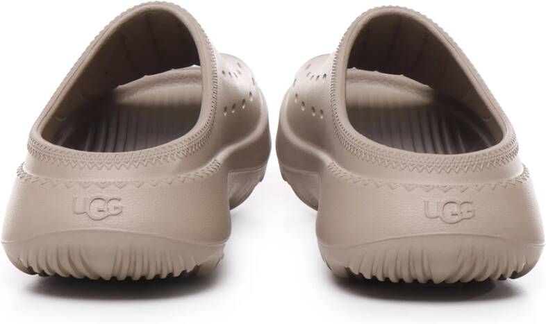 Ugg Stenen Rubber Slides met Geprikt Bovenwerk Gray Heren