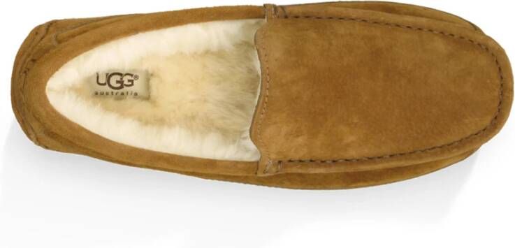 Ugg Shearling Gevoerde Loafers Kastanje Suède Brown Heren - Foto 10