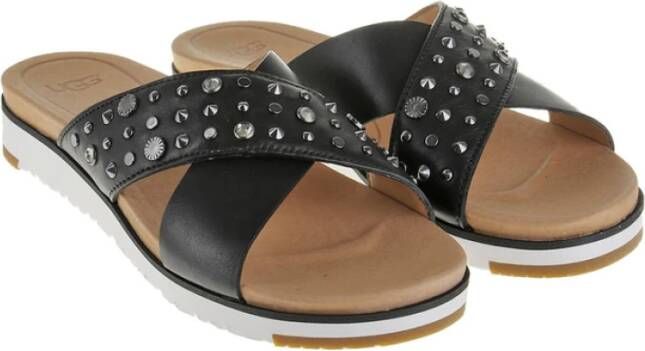 Ugg Studded Bling Leren Sandalen Black Dames