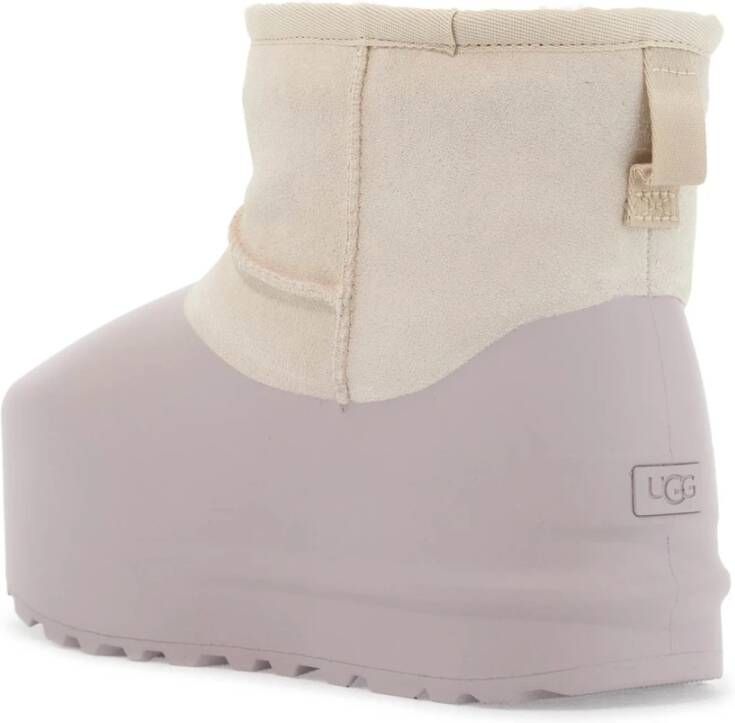 Ugg Suède Enkellaarzen met Verborgen Plateau Purple Dames