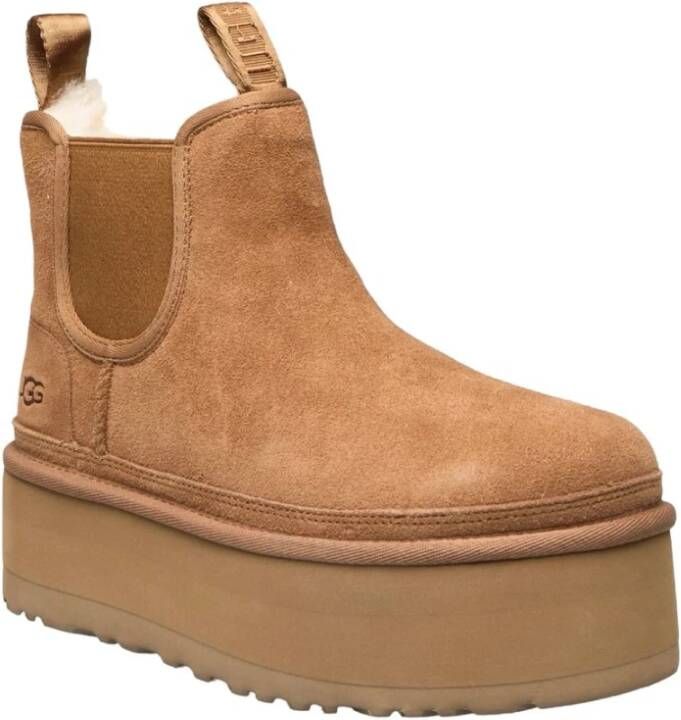 Ugg Suède Platform Chelsea Schoenen Brown Dames