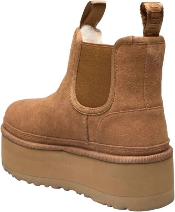 Ugg Suède Platform Chelsea Schoenen Brown Dames