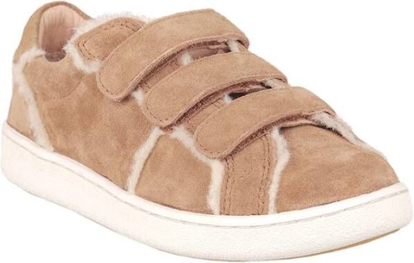 Ugg Suede sneakers geïnspireerd door de jaren 90 met pluizige naden Beige Dames