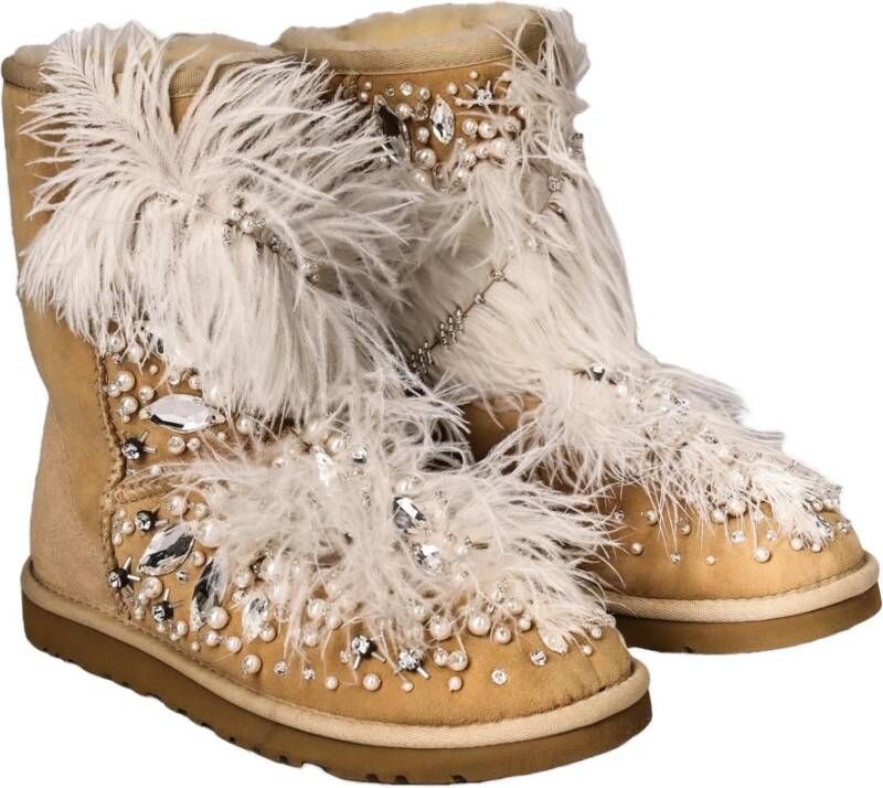 Ugg Suede Stone Enkellaarzen Beige Dames