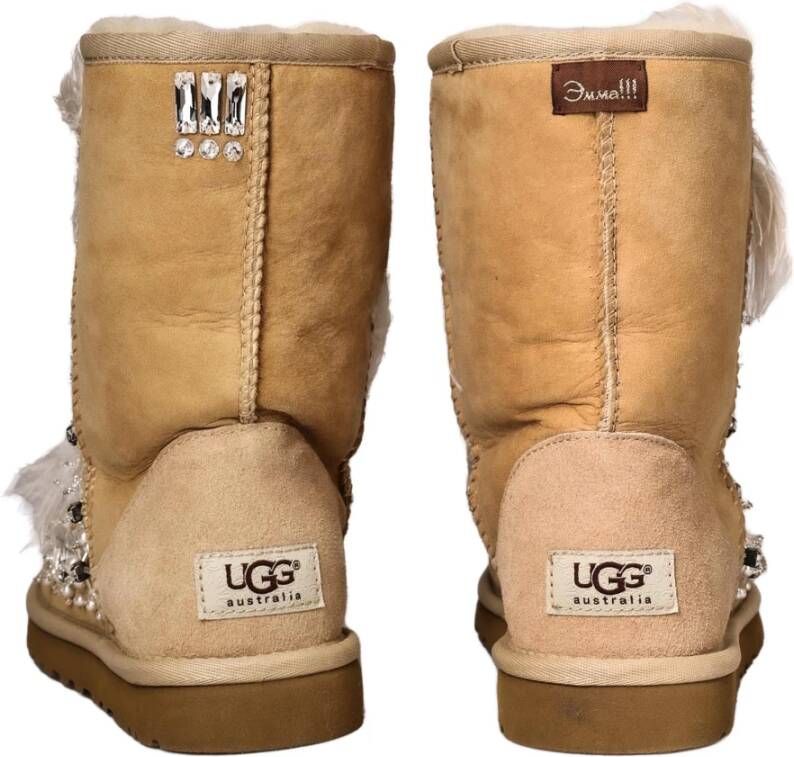 Ugg Suede Stone Enkellaarzen Beige Dames