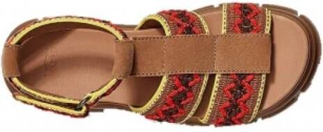 Ugg Suede Strap Sandals Brown Dames