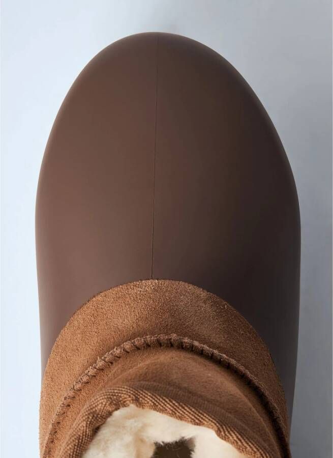 Ugg Suède Verborgen Platform Enkellaarzen Brown Dames