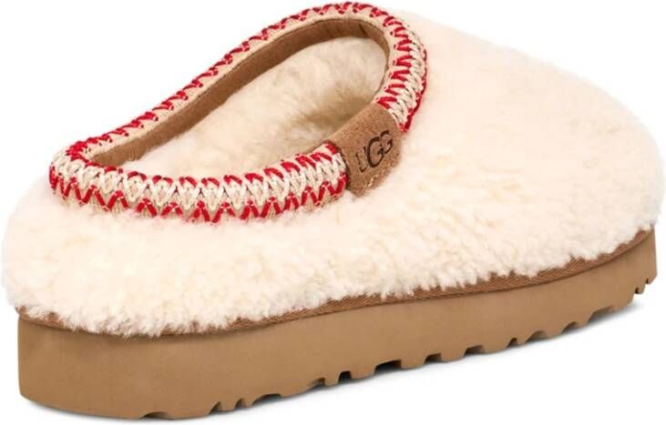 Ugg Tasman Maxi Curly Pantoffels Beige Dames