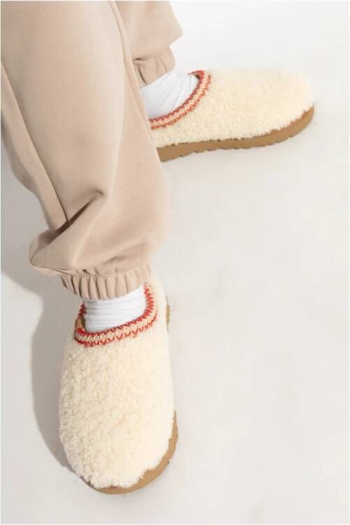 Ugg Tasman Maxi Curly Pantoffels Beige Dames