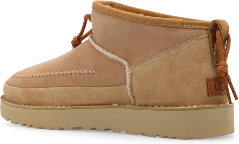 Ugg Ultra Mini Ambachtelijk Geregenereerde Sneeuwlaarzen Beige Dames