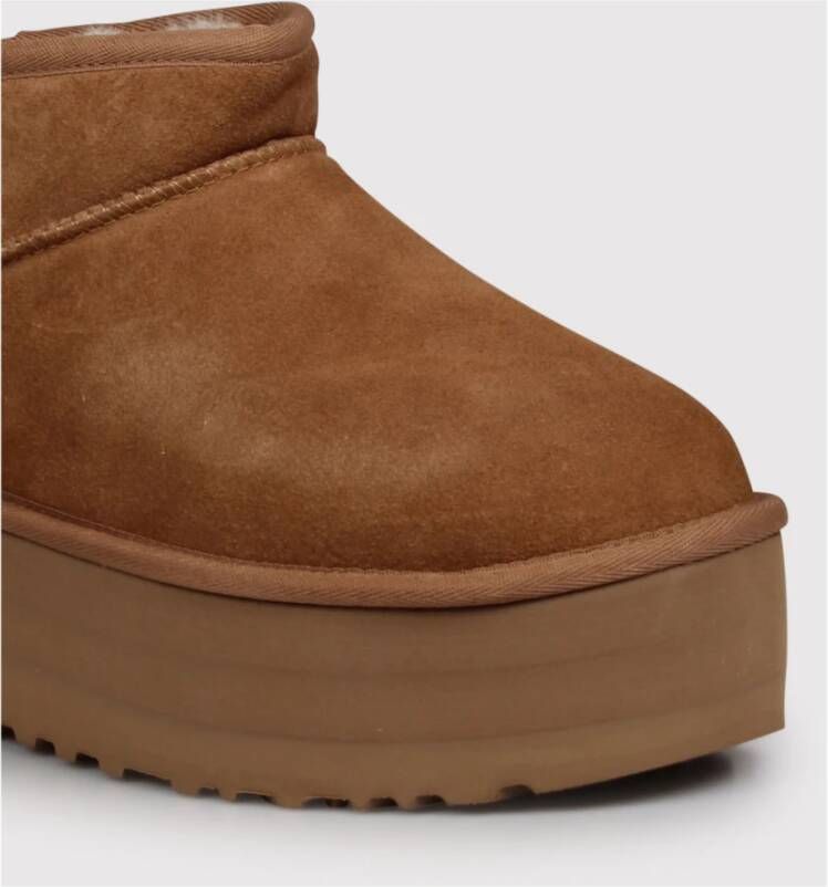 Ugg Ultra Mini Enkellaars Platform Brown Dames