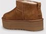 Ugg Ultra Mini Enkellaars Platform Brown Dames - Thumbnail 4