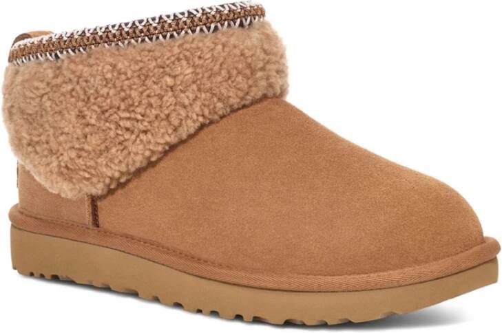 Ugg Ultra Mini Maxi Krullende Laarzen Brown Dames