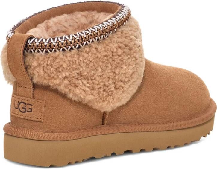 Ugg Ultra Mini Maxi Krullende Laarzen Brown Dames