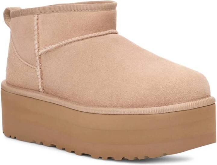 Ugg Ultra Mini Platform Laarzen Beige Dames