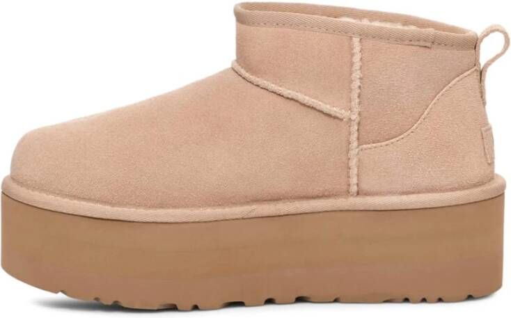 Ugg Ultra Mini Platform Laarzen Beige Dames