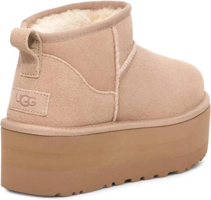 Ugg Ultra Mini Platform Laarzen Beige Dames