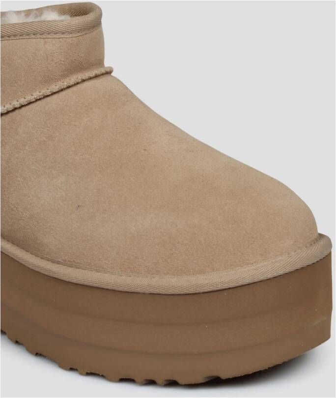 Ugg Ultra Mini Platform Suède Laarzen Brown Dames