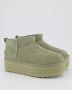 UGG Vachtlaarzen Dames W Classic Ultra Mini Platform Maat: 40 Materiaal: Suède Kleur: Groen - Thumbnail 8