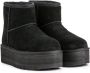 UGG Enkellaarsjes Dames Laarzen Damesschoenen Suède classic mini platfor Zwart - Thumbnail 8