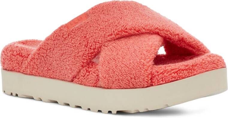 Ugg Fuzz Sugar Terry Cross Slide in Banana Pudding - Foto 3