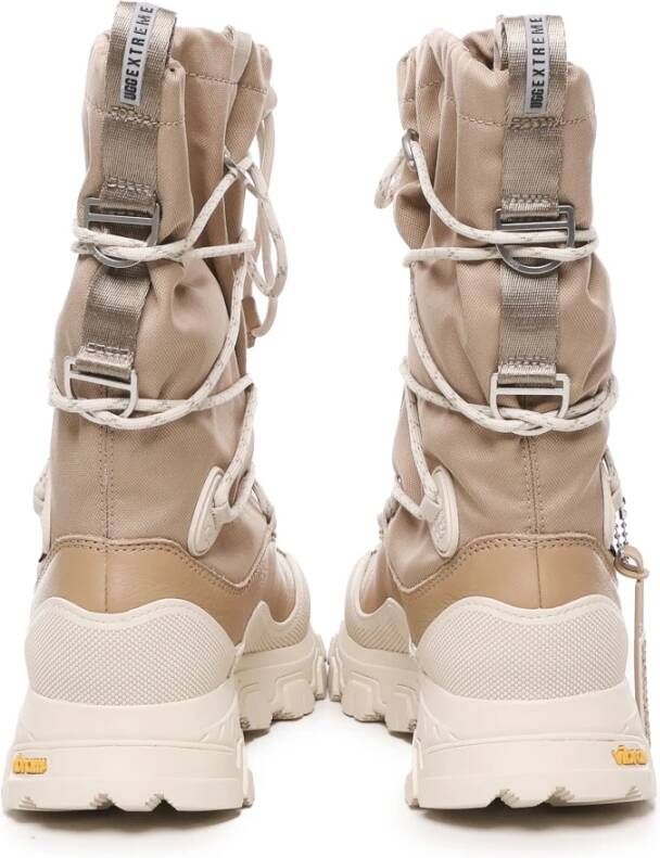 Ugg Waterdichte Beige Laarzen met Trekkoordsluiting Beige Dames