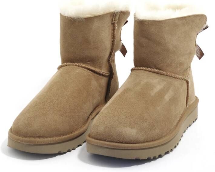 Ugg Dames Mini Bailey Bow Chesnut Schoenen Aw22 Beige Dames