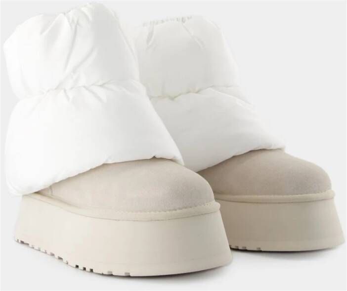 Ugg Witte Shearling Puffer Enkellaarzen White Dames