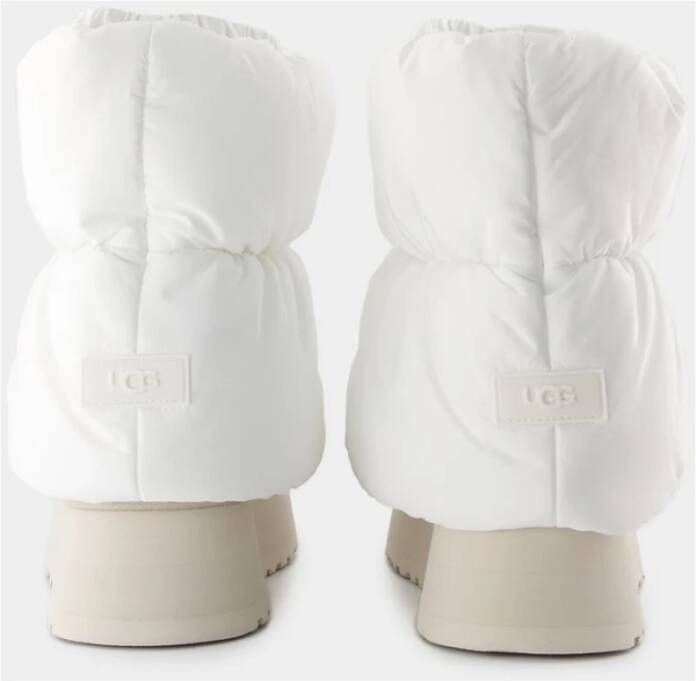 Ugg Witte Shearling Puffer Enkellaarzen White Dames