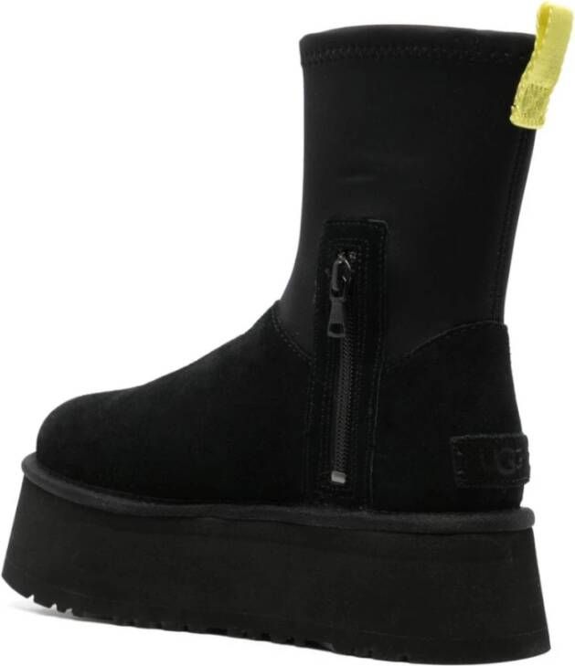 Ugg Zwarte Classic Dipper Flatform Laarzen Zwart Dames