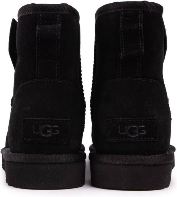 Ugg Zwarte Leren en Suède Ritslaarzen Black Dames