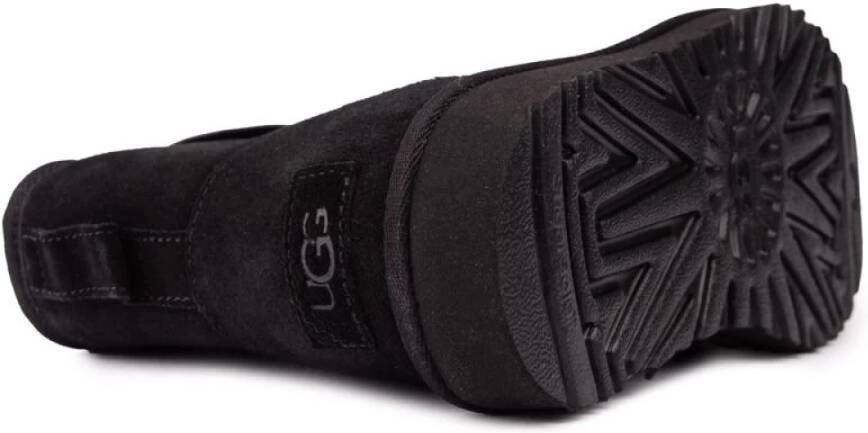 Ugg Zwarte Leren en Suède Ritslaarzen Black Dames