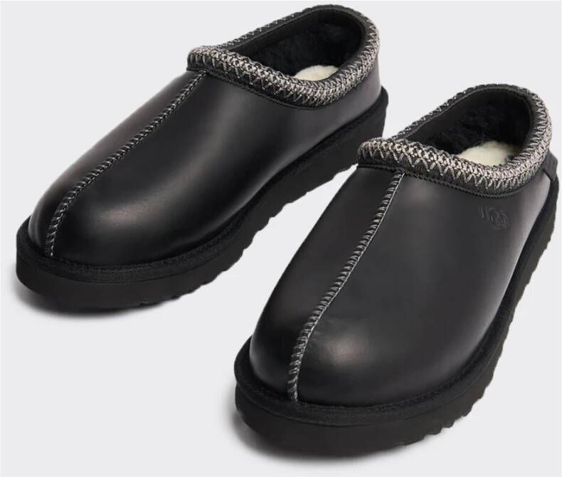 Ugg Zwarte Leren Regen Ciabatta Schoenen Black Heren