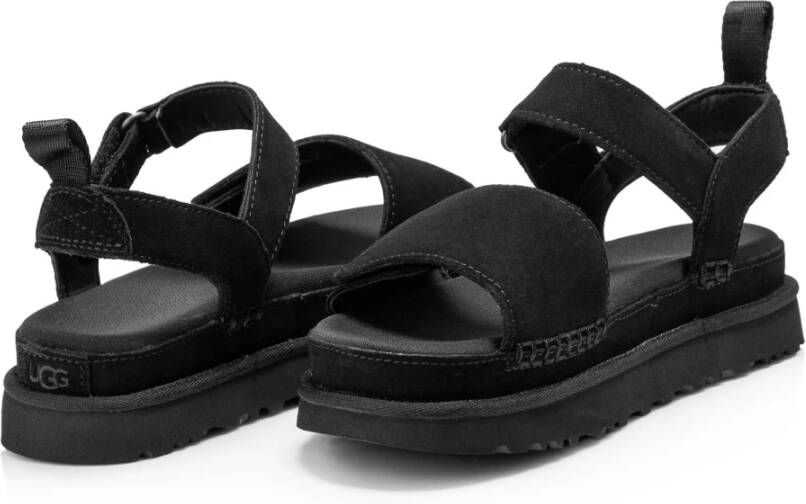 Ugg Zwarte leren sandalen Goldenstar Black Dames